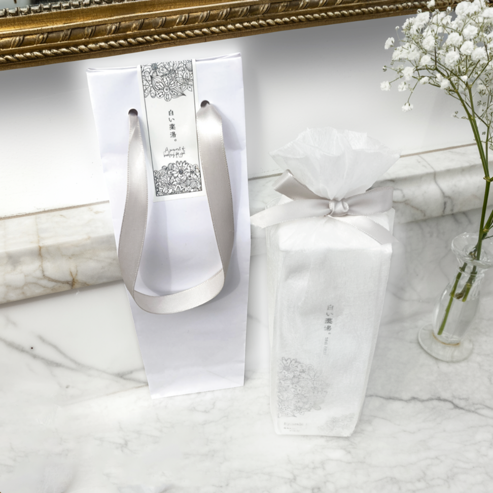 【白い薬湯専用】ラッピング&手提げ袋